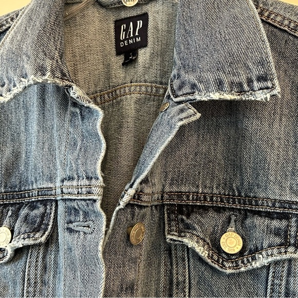 GAP Classic Blue Jean Summer Fall Spring Jacket Women's Size Medium - Picture 7 of 9